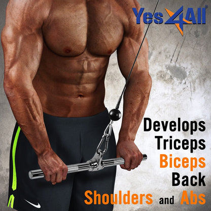 Yes4All Cable Machine Attachments for LAT Pulldown Rows & Triceps Exercises