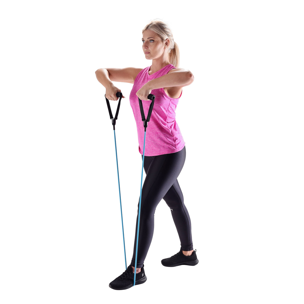 Resistance Tube Exercise Band, Light Resistance, Blue
